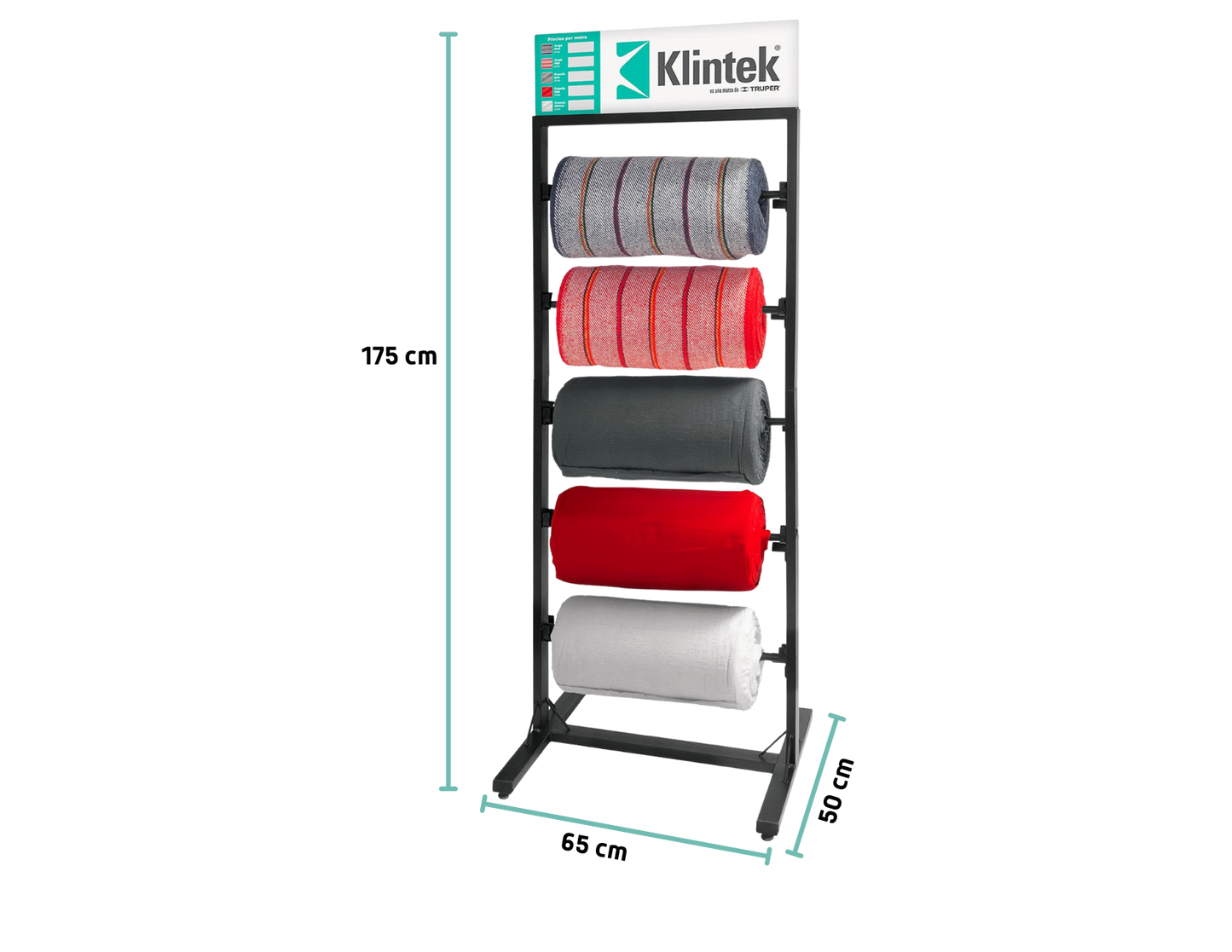 RACK CON FRANELAS Y JERGAS, KLINTEK MODELO: 55883 CLAVE: R-FJ