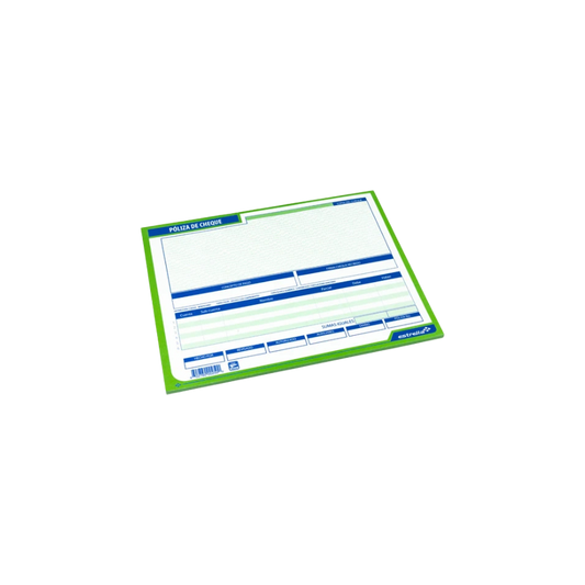 BLOCK PÓLIZA DE CHEQUE TAMAÑO MEDIA CARTA ESTRELLA DE 50 HOJAS 0250