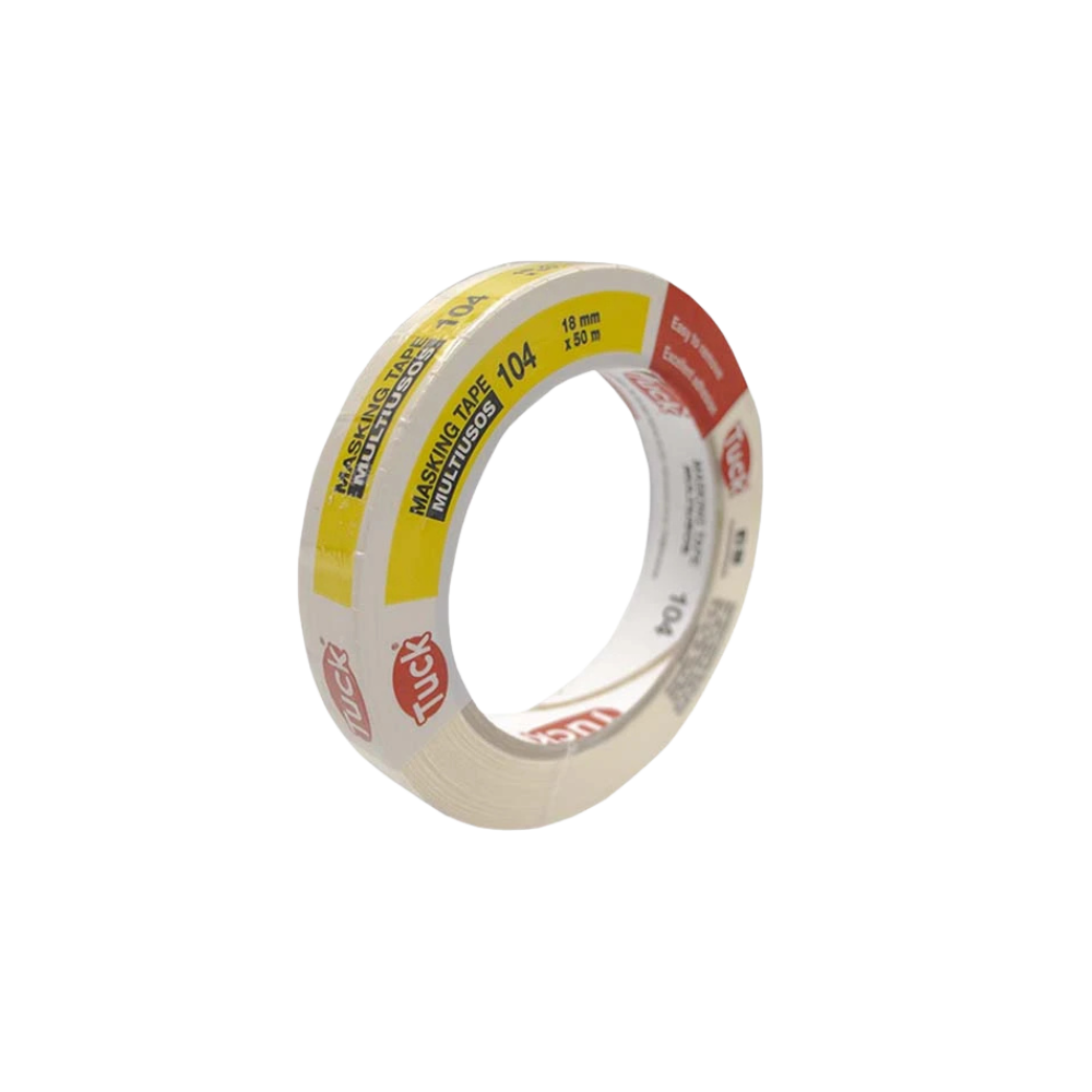 CINTA ADHESIVA MASKING TAPE TUK 18 MM X 50 M 100400