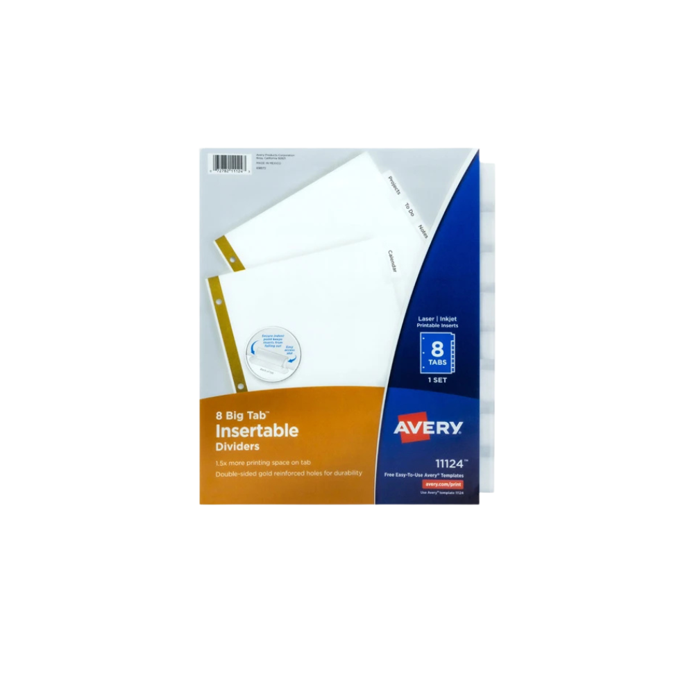 SEPARADOR AVERY 11124 CON 8 DIVISIONES