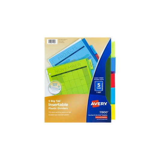 SEPARADOR AVERY 11900 CON 5 DIVISIONES