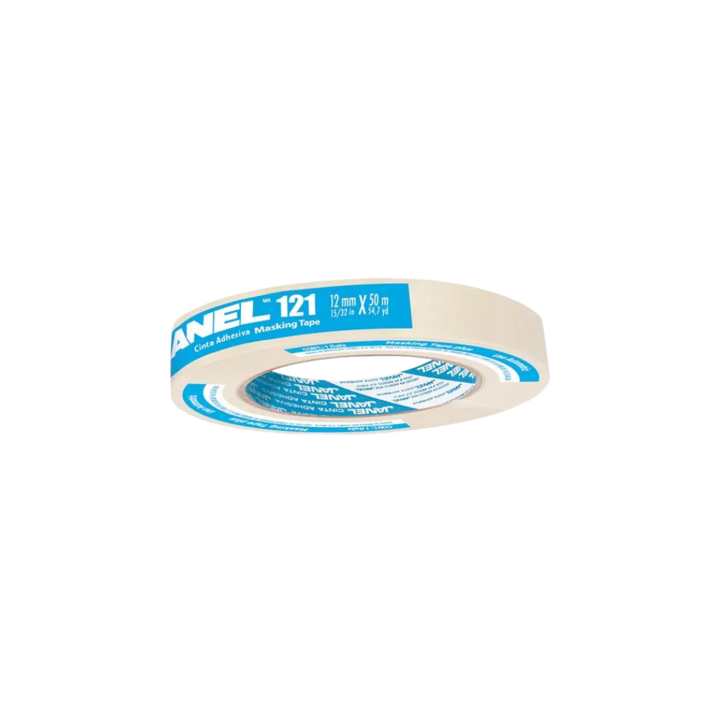 CINTA ADHESIVA MASKING TAPE BLANCA JANEL 121 12 MM X 50 M 1211250100