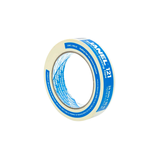CINTA ADHESIVA MASKING TAPE BLANCA JANEL 121, 24 MM X 50 M 1212450100
