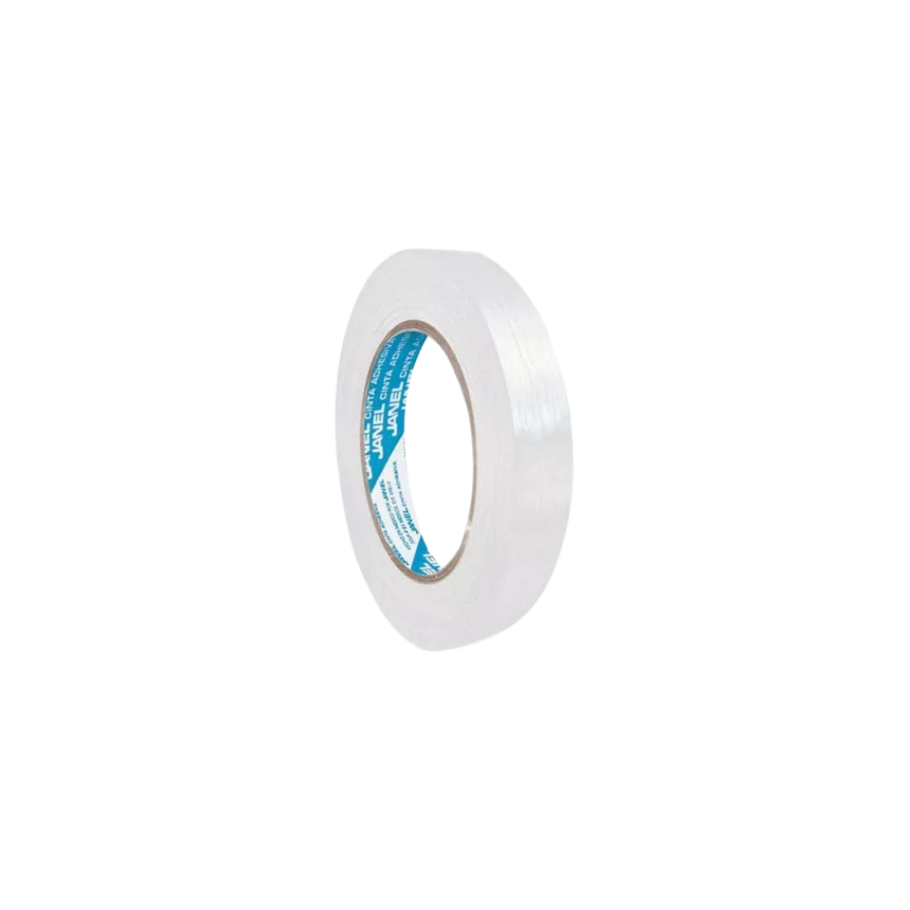 CINTA ADHESIVA DE FILAMENTO TRANSPARENTE JANEL 12 MM X 50 M 1221250100