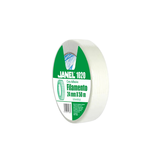 CINTA ADHESIVA DE FILAMENTO JANEL COLOR TRANSPARENTE DE 2 4 MM X 50 M 1 PIEZA 1222450100