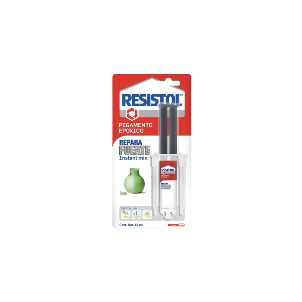 REPARA FUERTE INSTANT MIX PEGAMENTO EPOXICO EN JERINGA RESISTOL 14 ML 1524151