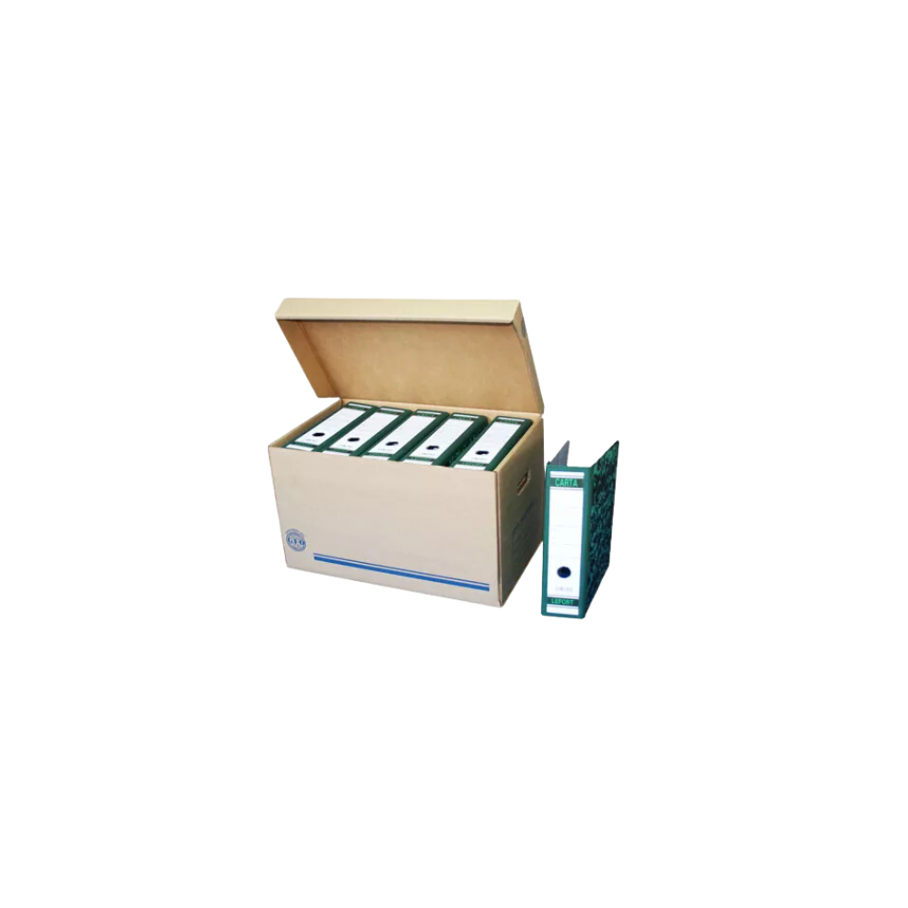 CAJA DE CARTÓN PARA ARCHIVO TAMAÑO CARTA REGISTRADOR GEO 1 PIEZA 1000005