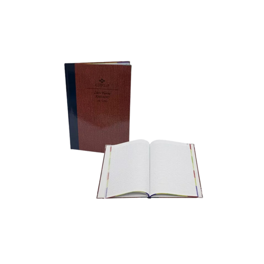 LIBRO FLORETE FORMA FRANCESA RAYADO MARCA ESTRELLA CON 96 HOJAS 1 PIEZA MEDIDAS 23.6 X 34.1 CM 0097