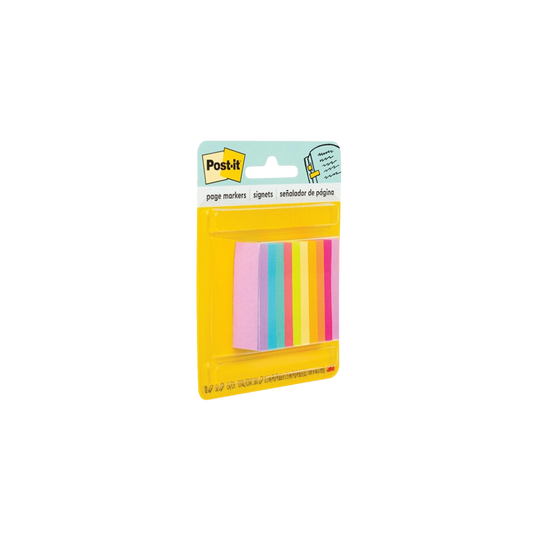 SEÑALADORES DE PAPEL POST-IT MULTICOLOR 10 BLOCKS DE COLORES CON 50 HOJAS CADA UNO MEDIDAS 12.7X44.4MM 70007065058