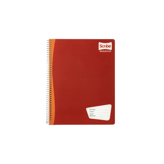 CUADERNO PROFESIONAL CUADRO GRANDE SCRIBE DE 100 HOJAS PASTA SEMI-RIGIDA ESPIRAL SENCILLO CONTINUO 1 PIEZA 950
