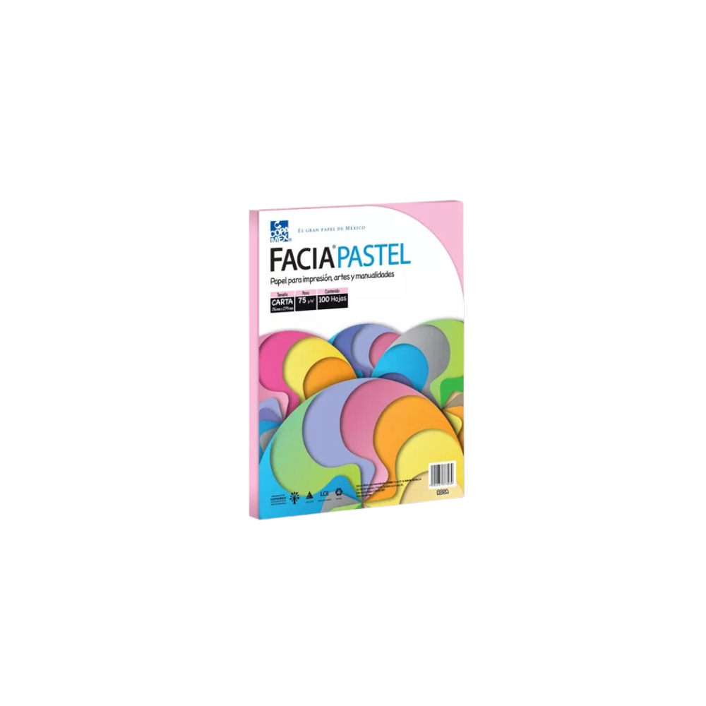 PAPEL FACIA PASTEL TAMAÑO CARTA COLOR ROSA 1 RESMA CON 100 HOJAS D2832075011A2SE