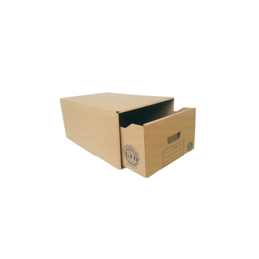 CAJA DE CARTÓN PARA ARCHIVO TAMAÑO OFICIO GAVETA DESLIZABLE 29ECT MARCA GEO 1 PIEZA 1000016