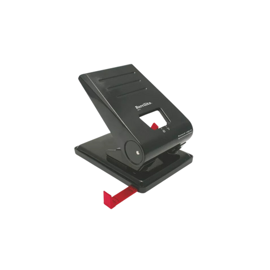 PERFORADORA METAL NEGRO 2 ORIFICIOS PARA 30 HOJAS BARRILITO 8571