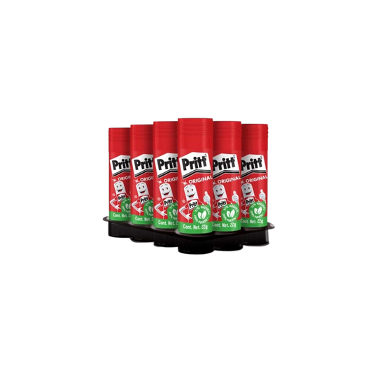 LÁPIZ ADHESIVO TRANSPARENTE PRITT BARRA DE 22GR PAQUETE CON 12 PIEZAS 2730628