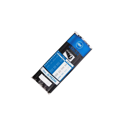 GUSANO DE ARILLOS PLÁSTICO COLOR NEGRO GBC DE 7/8 PULGADA PARA 141 A 170 HOJAS PAQUETE CON 25 PIEZAS M080555
