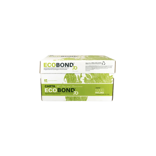 CAJA DE PAPEL BOND ECOLÓGICO BLANCO COPAMEX ECOBOND CARTA 5000 HOJAS 70GR/M2