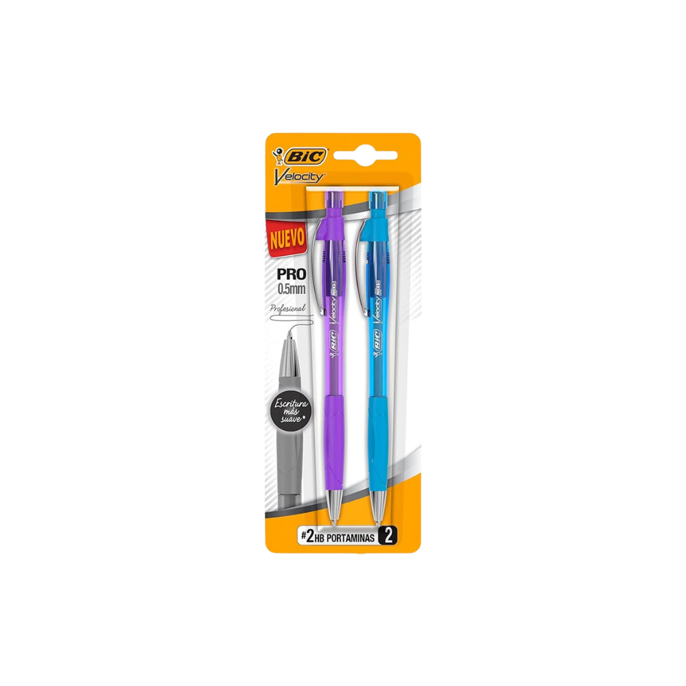LAPICERO BIC VELOCITY PRO 0.5MM BLISTER CON 2 PIEZAS 943474