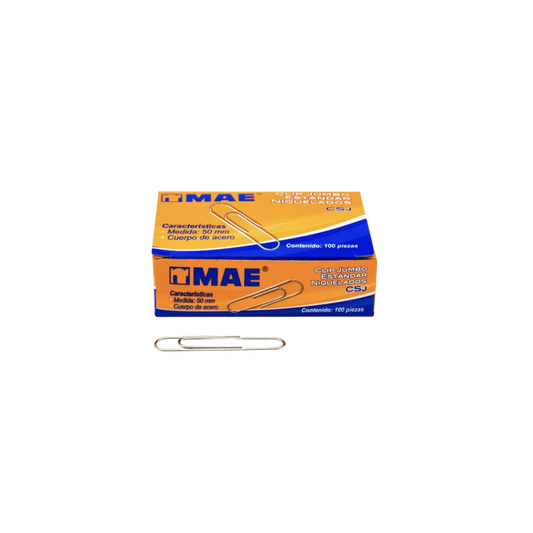 CLIP JUMBO MAE CAJA CON 100 CLIPS CSJ