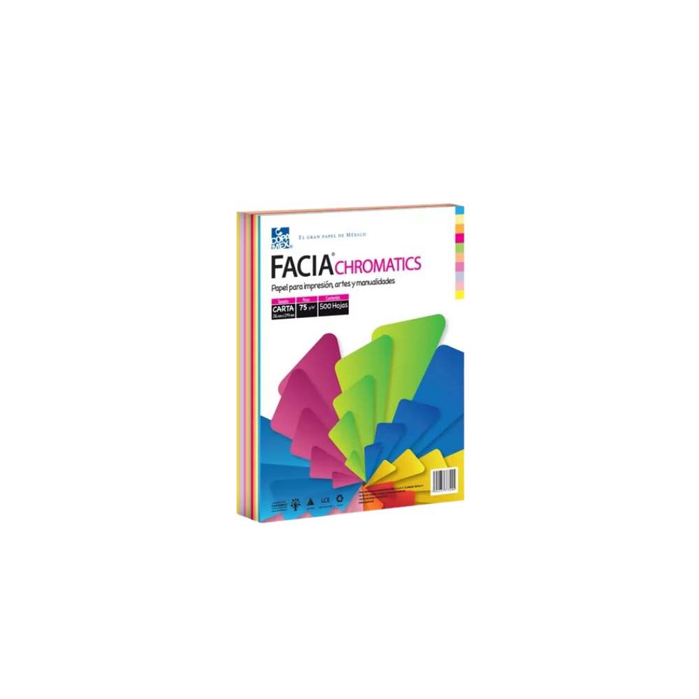 PAPEL BOND TAMAÑO CARTA 1 RESMA CON 500 HOJAS DE COLORES VARIADOS A8339075011E2TC