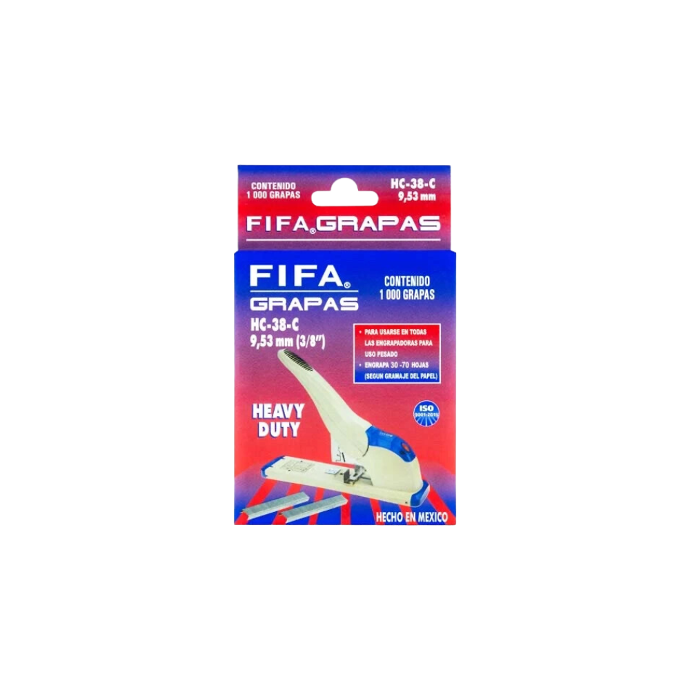 GRAPA DE USO PESADO PILOT FIFA CAPACIDAD DE 60 HOJAS 1000 GRAPAS P0075