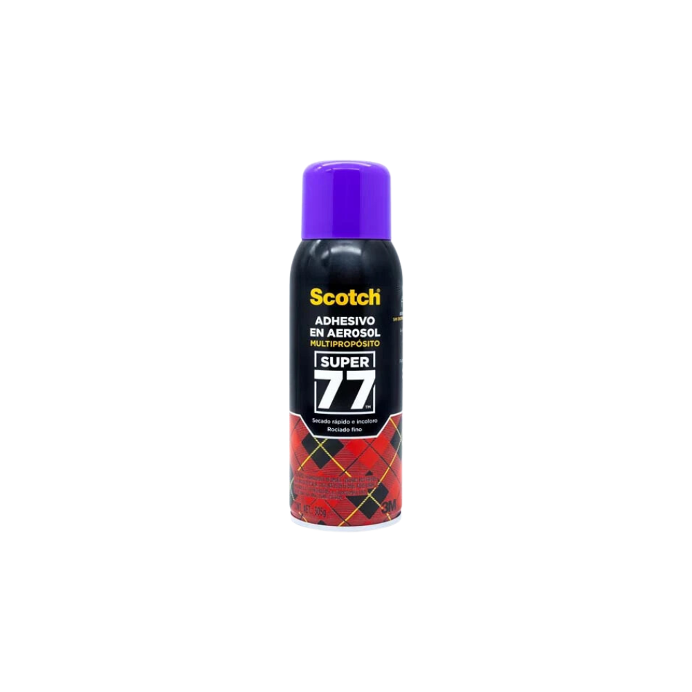 ADHESIVO EN AEROSOL SCOTCH SUPER 77 TRANSPARENTE DE ALTA ADHESIÓN 305GR 1PIEZA 70007071742
