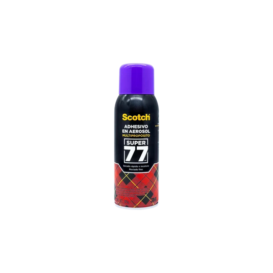ADHESIVO EN AEROSOL SCOTCH SUPER 77 TRANSPARENTE DE ALTA ADHESIÓN 305GR 1PIEZA 70007071742