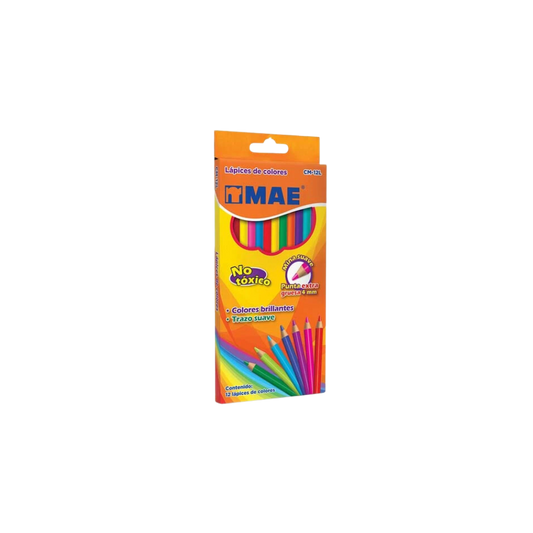 COLORES SURTIDOS MAE CAJA CON 12 PIEZAS CM-12L