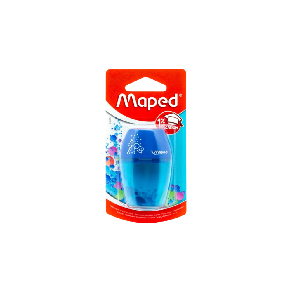 SACAPUNTAS MANUAL PLÁSTICO MAPED SHAKER UN ORIFICIO BLISTER 1 PIEZA 634753ZM