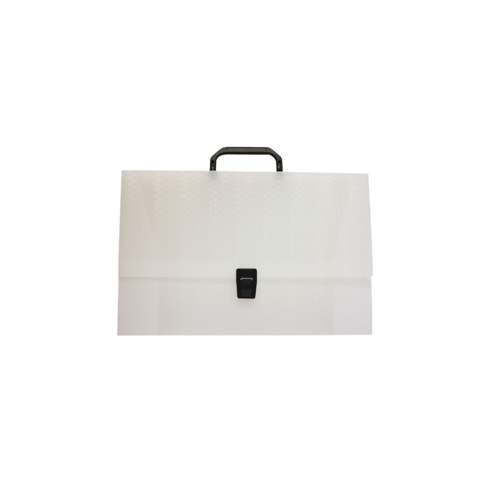PORTALIBROS BLANCO POLIPROPILENO CON AGARRADERA Y BROCHE TAMAÑO OFICIO OXFORD 1 PIEZA  F915B
