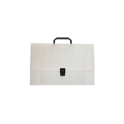 PORTALIBROS BLANCO POLIPROPILENO CON AGARRADERA Y BROCHE TAMAÑO OFICIO OXFORD 1 PIEZA  F915B