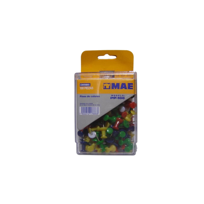 PIN MAE CON CABEZA PLÁSTICA DE COLORES CON PUNTA DE METAL BLISTER CON ...