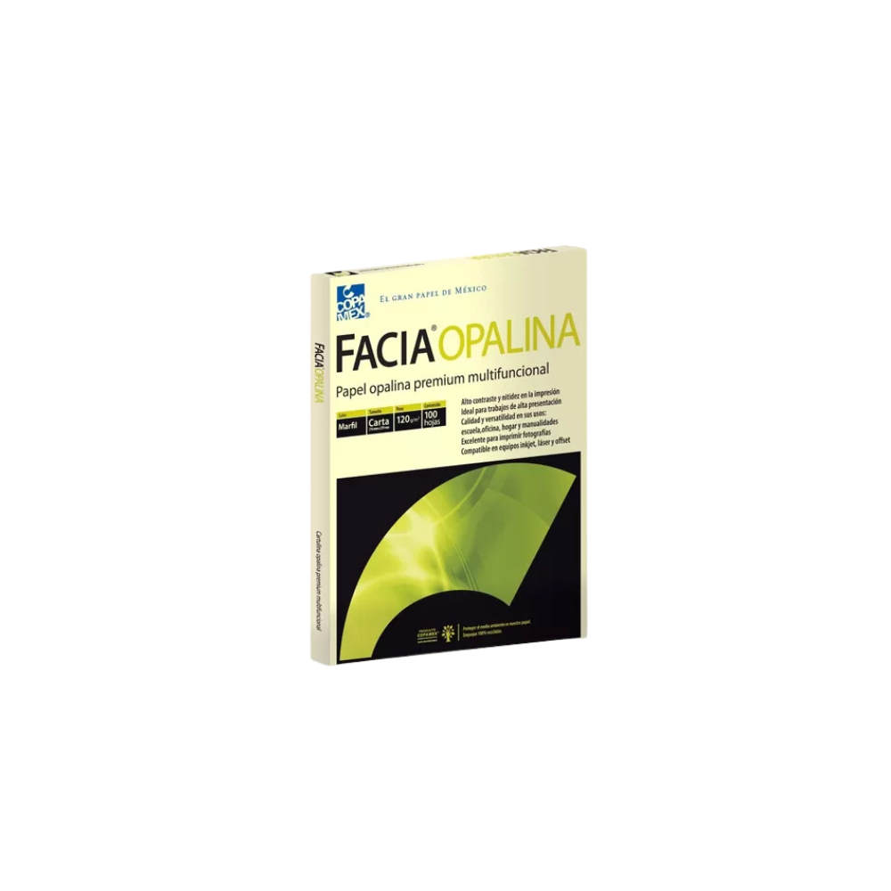 PAPEL OPALINA MARFIL CARTA COPAMEX 120GR 1 RESMA CON 100 HOJAS A6022120011A0FC