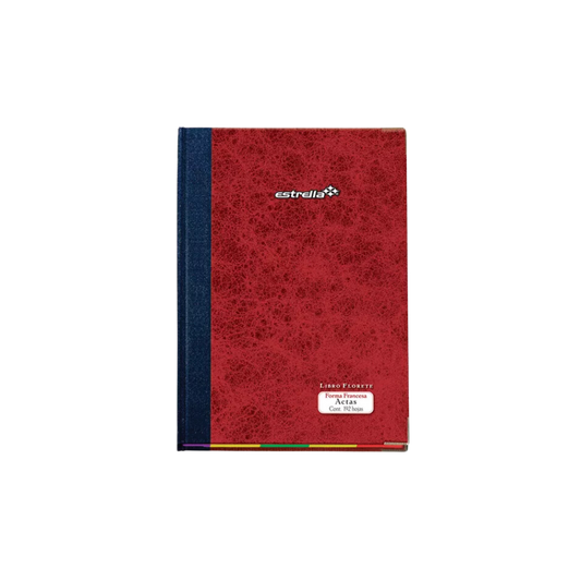 LIBRO FLORETE DE ACTAS MARCA ESTRELLA FORMA FRANCESA CON 192 HOJAS 1 PIEZA 114
