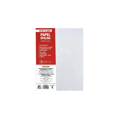 PAPEL OPALINA BLANCO CARTA FIRTS CLASS (DIETRIX) 125GR RESMA CON 50 HOJAS 2490