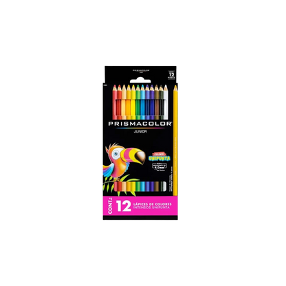 COLORES SURTIDOS DE MADERA PRISMACOLOR JUNIOR REDONDOS CAJA CON 12 COLORES 2153014