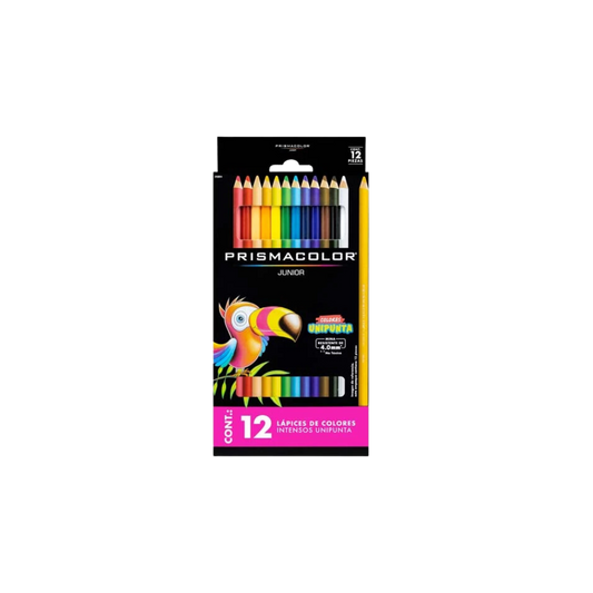 COLORES SURTIDOS DE MADERA PRISMACOLOR JUNIOR REDONDOS CAJA CON 12 COLORES 2153014
