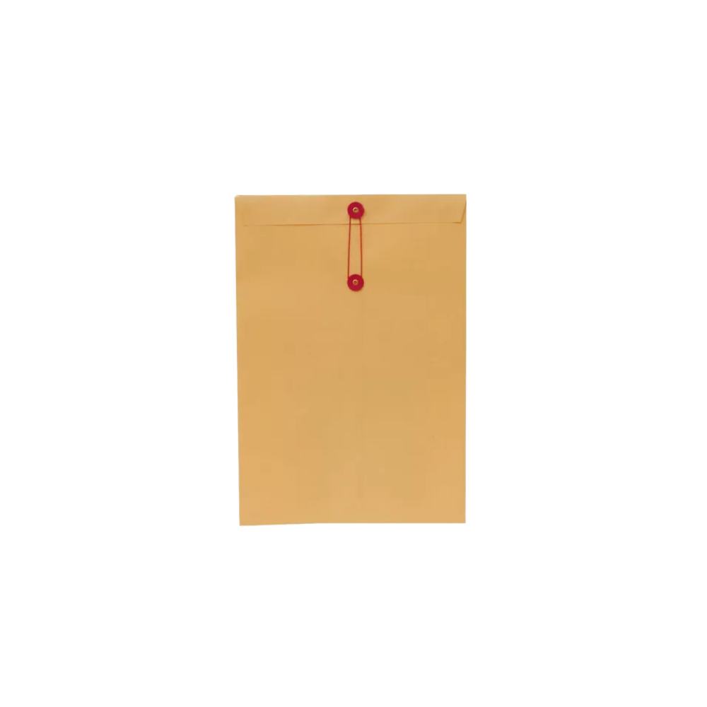 SOBRE BOLSA PAPEL FORTEC AMARILLO CON RONDANA TAMAÑO OFICIO PAQUETE CON 25 SOBRES B-24-MR
