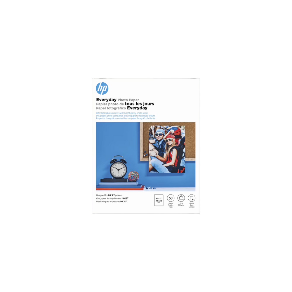 PAPEL FOTOGRÁFICO HP EVERYDAY GLOSSY PHOTO PAPER 50 SHT LE Q8723A