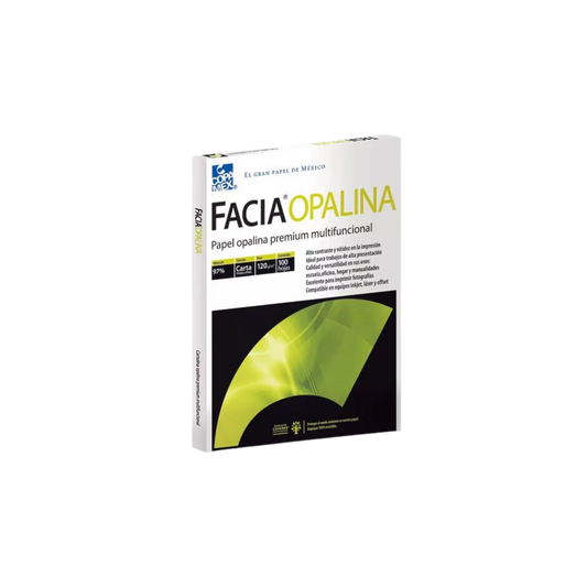 PAPEL OPALINA BLANCO CARTA COPAMEX 120GR 1 RESMA CON 100 HOJAS A6007120011A0FC