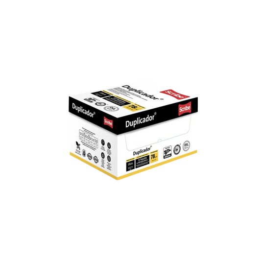 CAJA DE PAPEL BOND SCRIBE DUPLICADOR BLANCO OFICIO CAJA CON 5000 HOJAS 78GR 10000005237