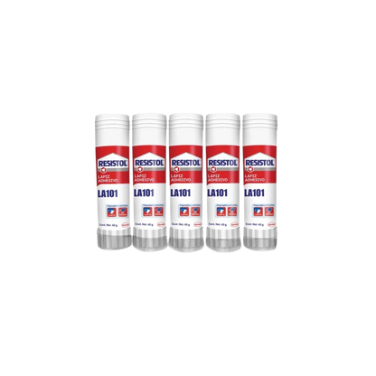 LÁPIZ ADHESIVO BLANCO MARCA RESISTOL BARRA DE 40GR PAQUETE CON 5 PIEZAS 2803767