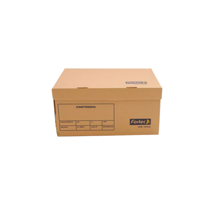 CAJA PARA ARCHIVO FORTEC TIPO BAÚL CON TAPA INTEGRADA DE CARTÓN TAMAÑO OFICIO CAM-OFICIO
