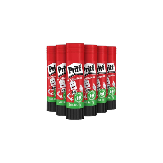 LÁPIZ ADHESIVO TRANSPARENTE PRITT BARRA DE 11GR PAQUETE CON 12 PIEZAS 2730242