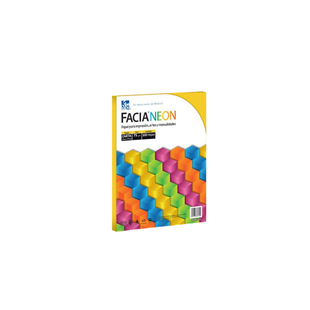 PAPEL BOND AMARILLO COPAMEX TAMAÑO CARTA 1 RESMA CON 100 HOJAS A8702075011A0SE