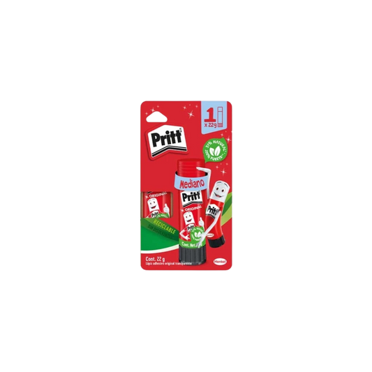 LÁPIZ ADHESIVO TRANSPARENTE PRITT BARRA DE 22GR 1 PIEZA 2780666