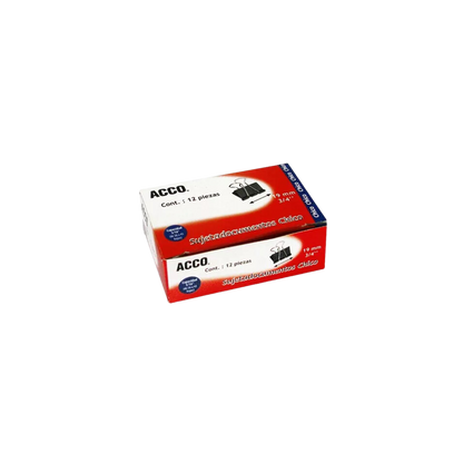 SUJETADOCUMENTOS CHICO ACCO CAPACIDAD DE HASTA 60 HOJAS CAJA CON 12 PIEZAS P2462