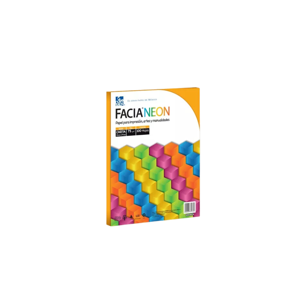 PAPEL BOND NARANJA COPAMEX TAMAÑO CARTA 1 RESMA CON 100 HOJAS A8725075011A0SE