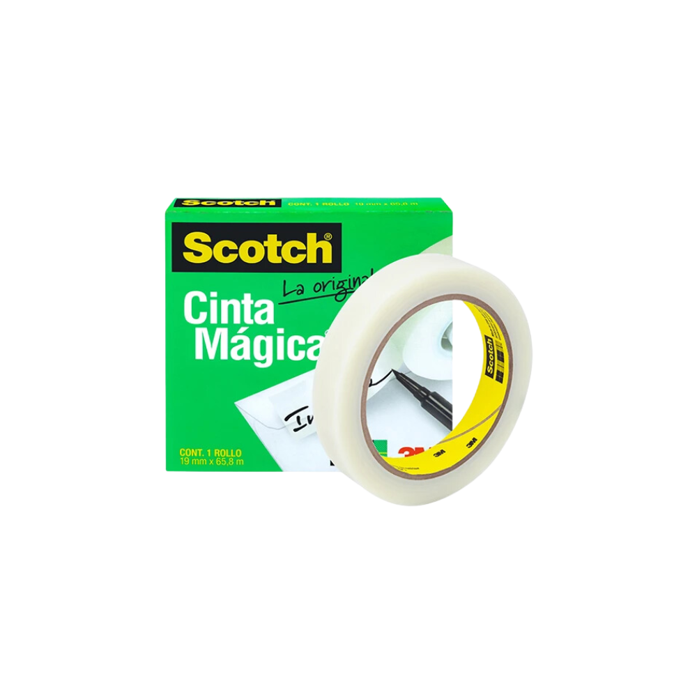 CINTA ADHESIVA MÁGICA MARCA SCOTCH MEDIDAS 18MM X 65M 1 PIEZA 70005052686