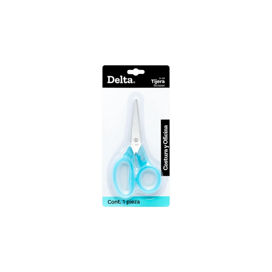 TIJERAS DE OFICINA MARCA DELTA MEDIDA 152MM DE ACERO INOXIDABLE Y MANGO D EPLÁSTICO 1 PIEZA D-6B