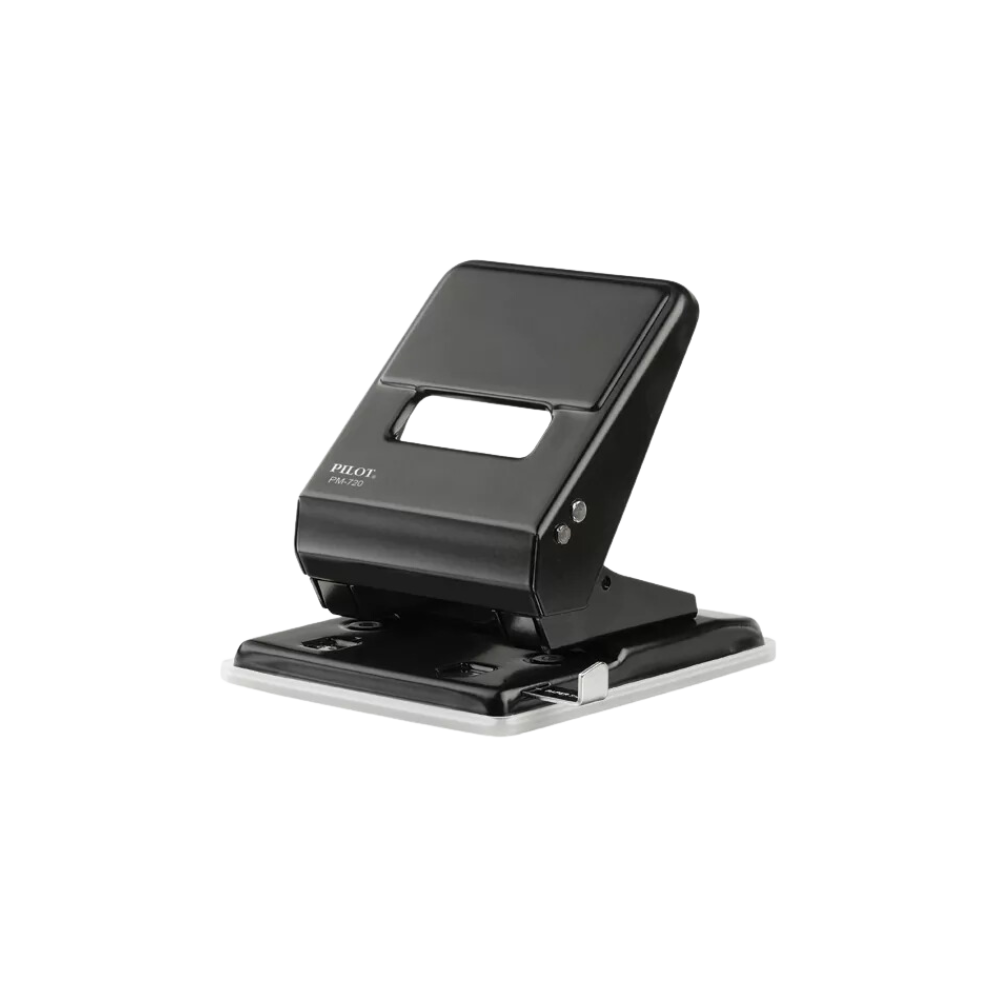 PERFORADORA ACERO TROQUELADO COLOR NEGRO 2 ORIFICIOS PARA 36 HOJAS PILOT P1081